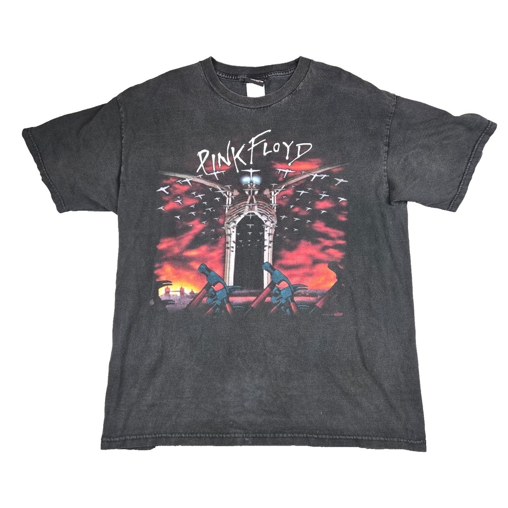 Vintage Pink Floyd Shirt Mens Large Black Winterland The Wall 1997 Double Sided